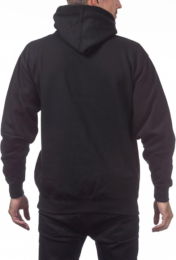 Pro Club Men's Heavyweight Pullover Hoodie (13oz), Black, X-Large