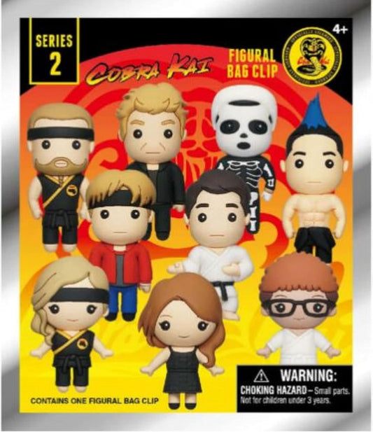 3D Mystery Pack - Cobra Kai Series 2 Bag Clip - Strike First, Strike Hard, No Mercy