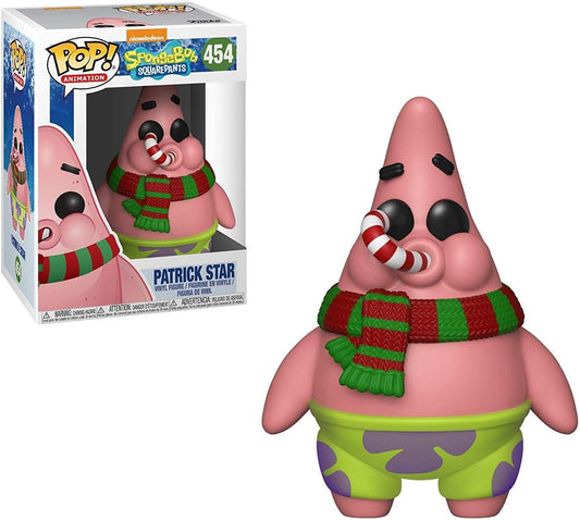 Funko POP! : SpongeBob - Patrick Star Christmas with Candy Cane #454 Collectible Vinyl Figure