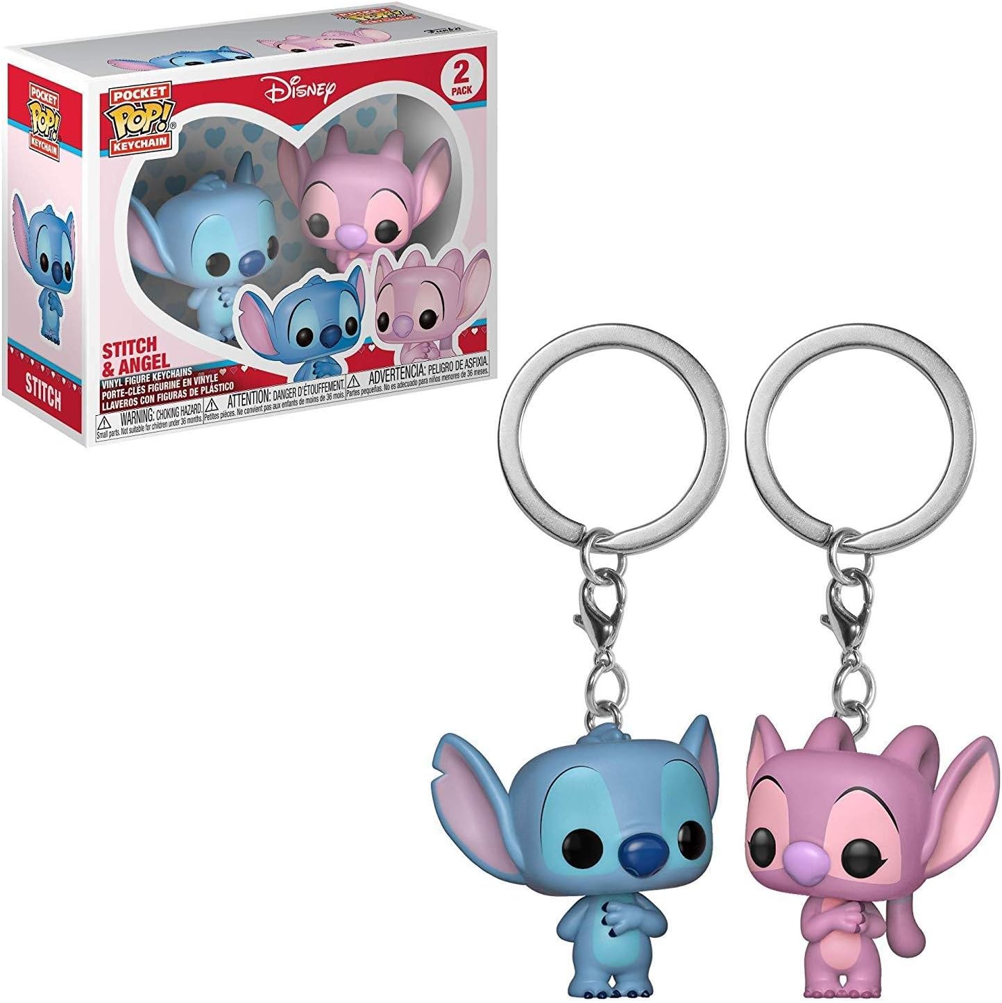 Funko Pocket Pop! Lilo & Stitch - Stitch & Angel 2PK Collectible Keychain