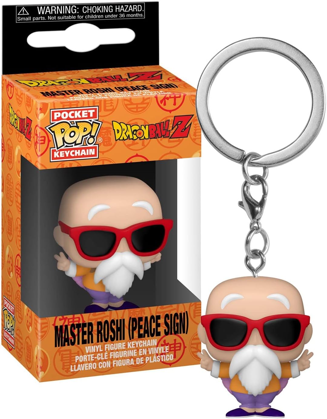 Funko Pocket Pop! Dragon Ball Z - Master Roshi (Peace Sign) Collectible Keychain