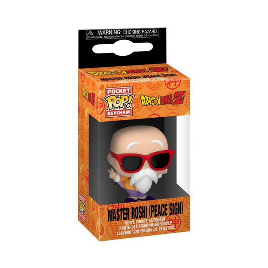 Funko Pocket Pop! Dragon Ball Z - Master Roshi (Peace Sign) Collectible Keychain