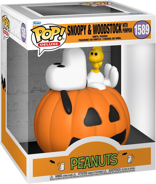 Funko POP! : Funko Pop! Deluxe: It's The Great Pumpkin, Charlie Brown - Snoopy & Woodstock with Pumpkin Collectible Vinyl Figure