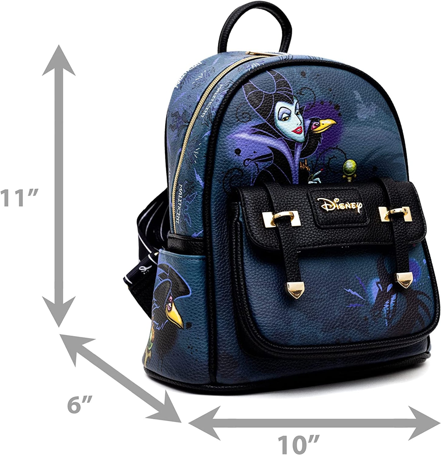 WondaPOP - Disney Maleficent 11" Vegan Leather Fashion Mini Backpack