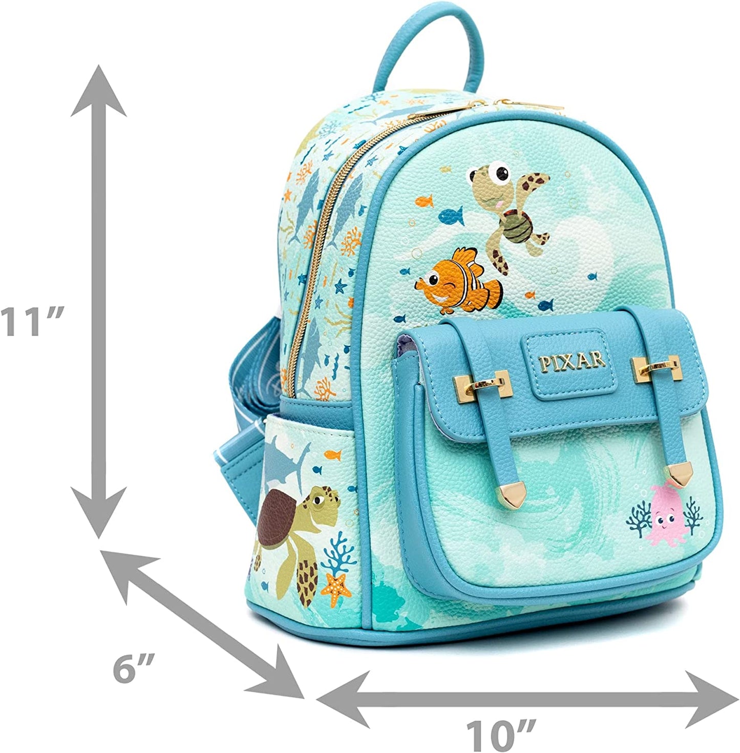 WondaPOP - Disney Pixar Finding Nemo 11" Vegan Leather Fashion Mini Backpack