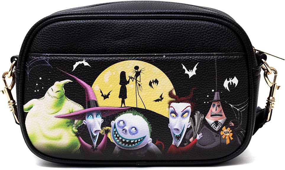 WondaPop Designer Series Nightmare Before Christmas Jack & Sally & Zero Crossbody/Shoulder Bag