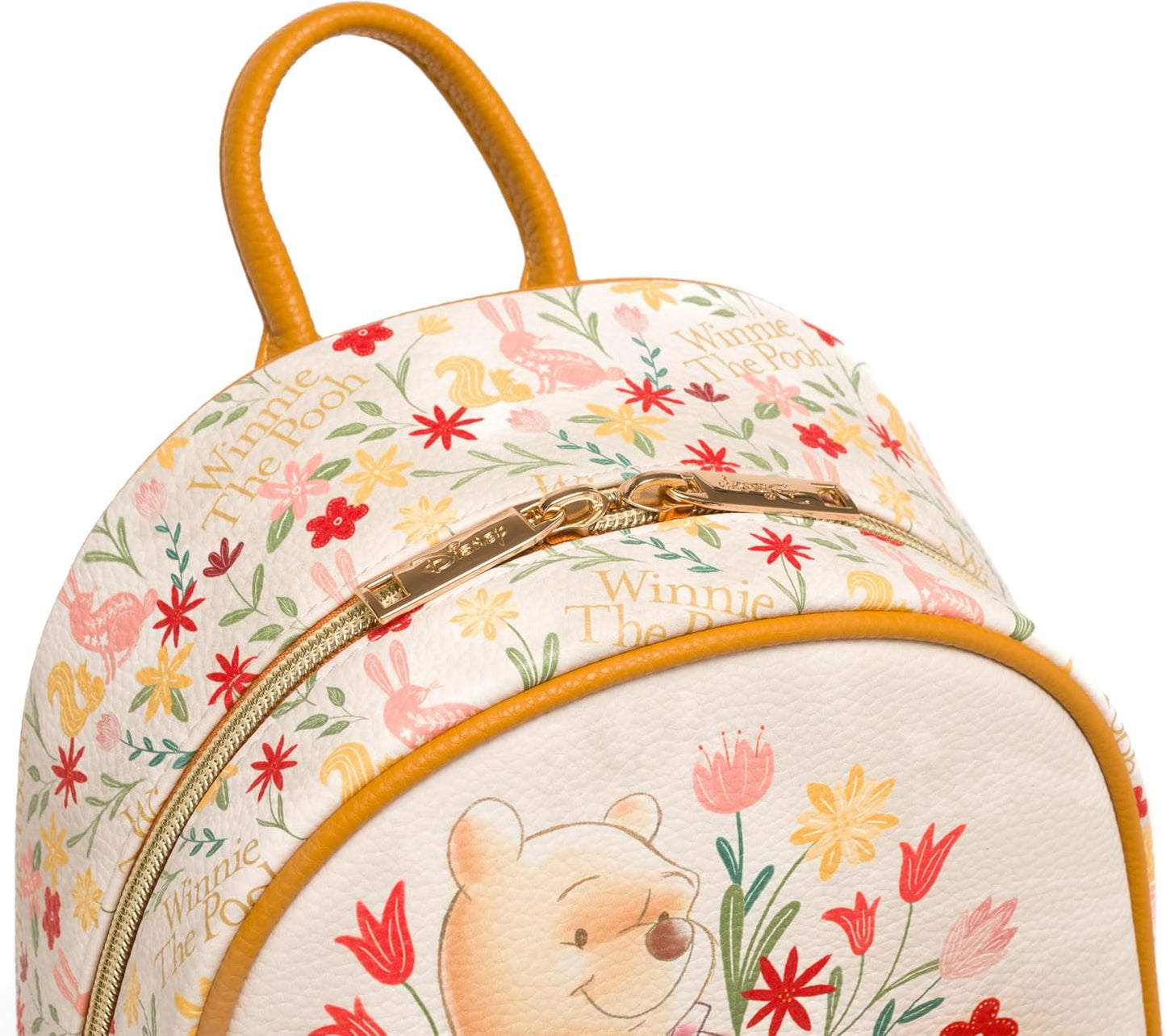 WondaPOP - Disney - Winnie the Pooh (Floral) - 11" Vegan Leather Fashion Mini Backpack - A25255