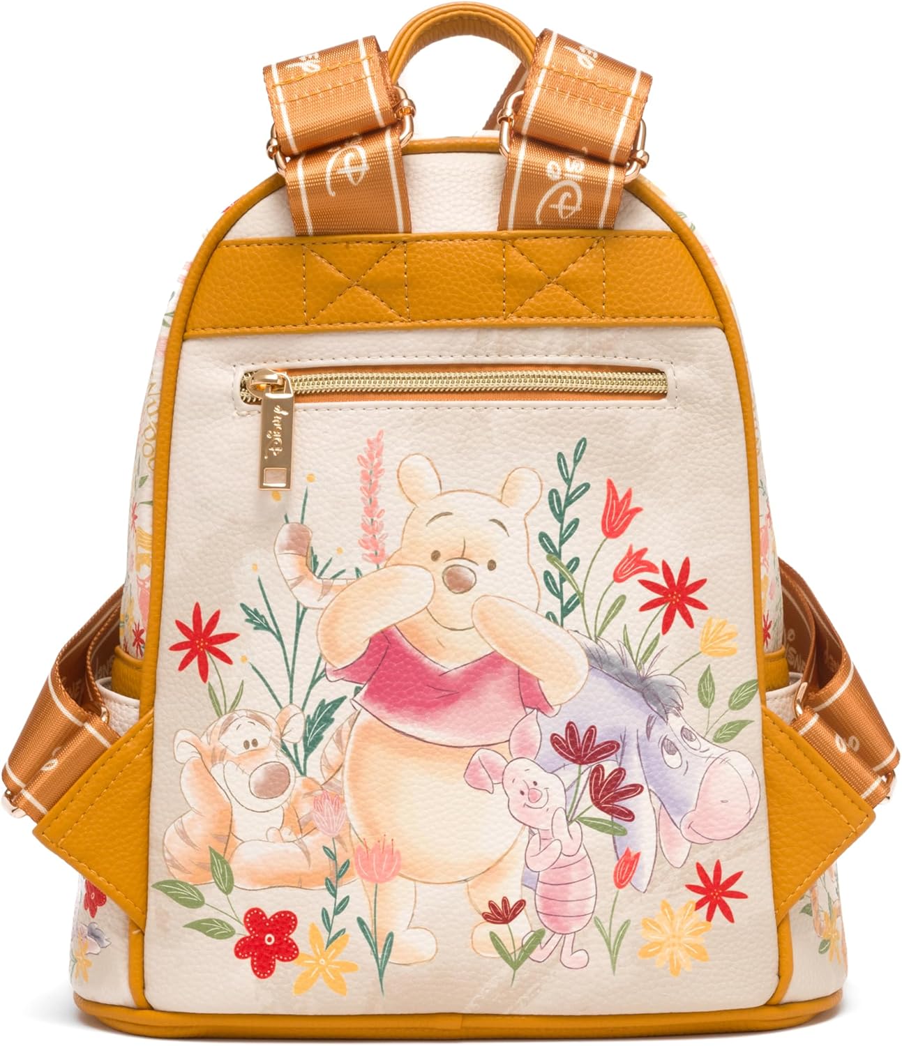 WondaPOP - Disney - Winnie the Pooh (Floral) - 11" Vegan Leather Fashion Mini Backpack - A25255