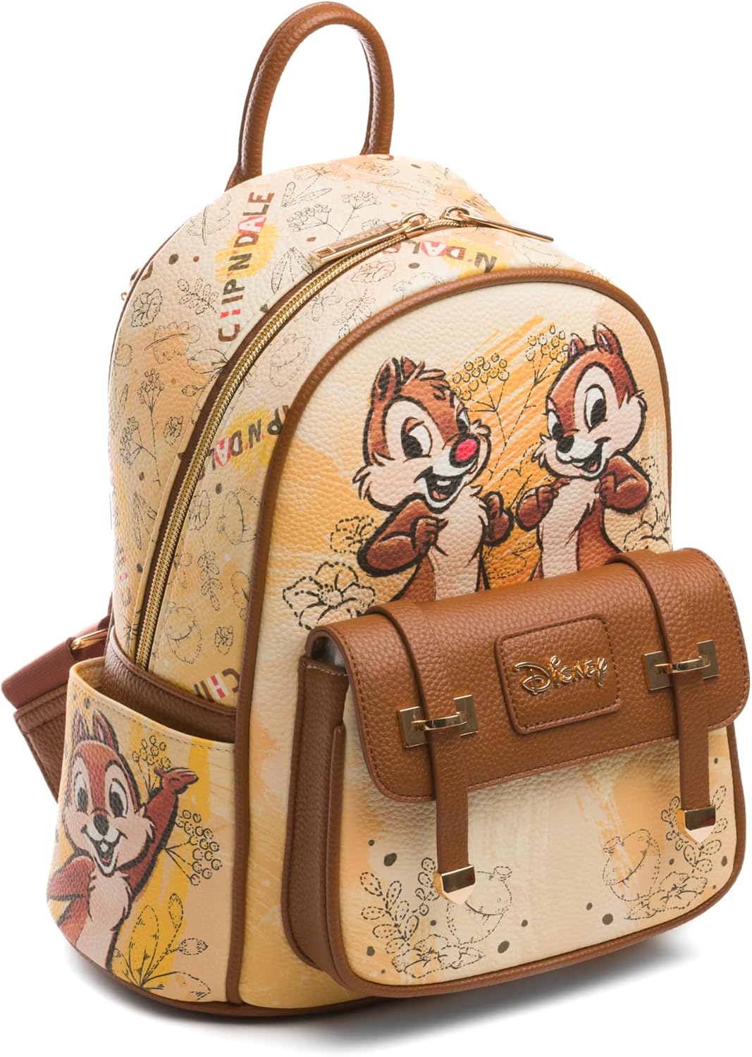 WondaPOP - Disney - Chip 'n Dale - 11" Vegan Leather Fashion Mini Backpack