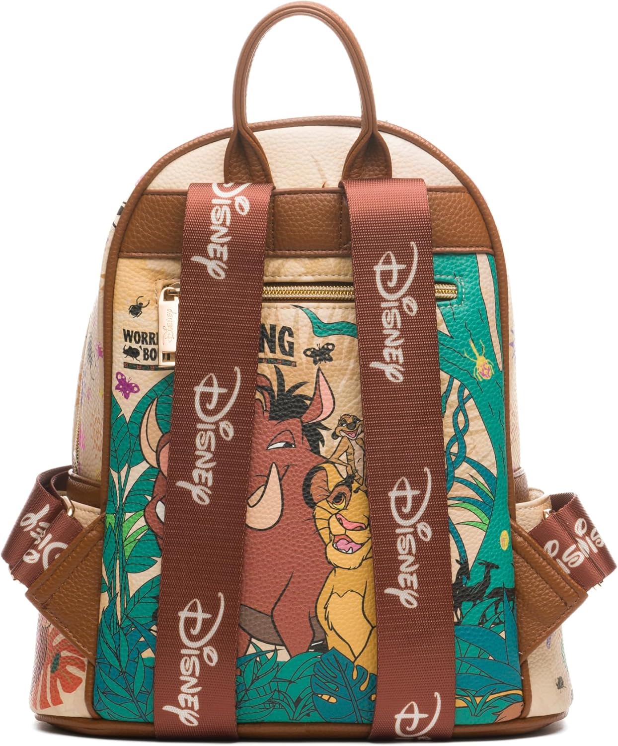 WondaPOP - Disney - The Lion King - Timon & Pumbaa Worry 'Bout Nothing - 11" Vegan Leather Fashion Mini Backpack