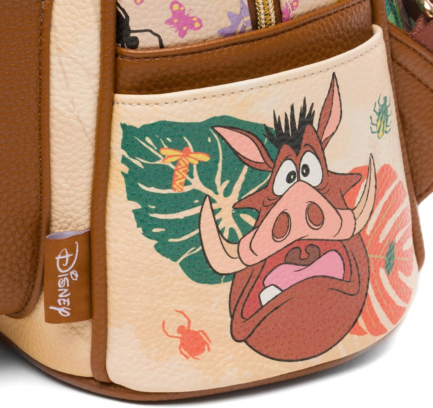 WondaPOP - Disney - The Lion King - Timon & Pumbaa Worry 'Bout Nothing - 11" Vegan Leather Fashion Mini Backpack