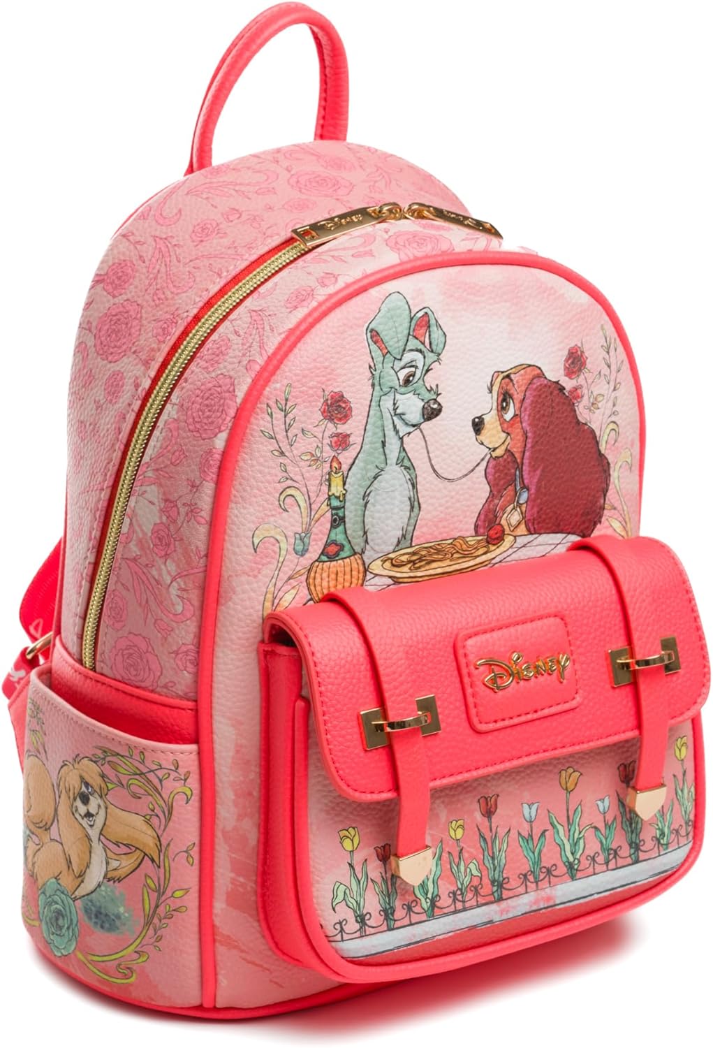WondaPOP - Disney - Lady And The Tramp At Tony's Restaurant - 11" Vegan Leather Fashion Mini Backpack