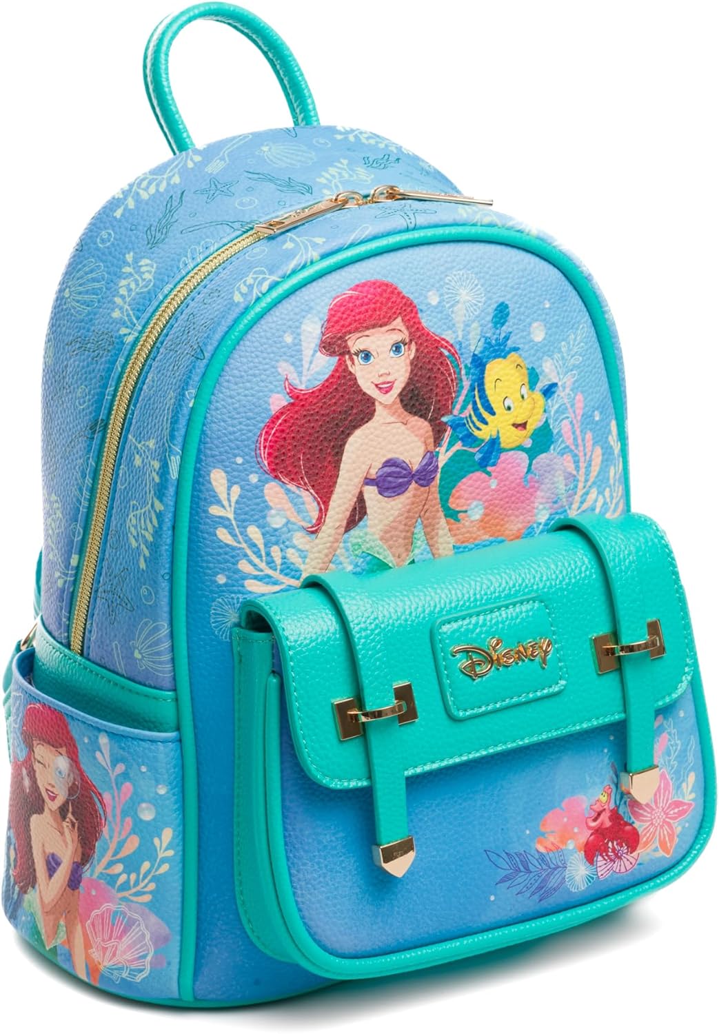 WondaPOP - Disney - The Little Mermaid - Ariel 11 Inch Vegan Leather Mini Backpack