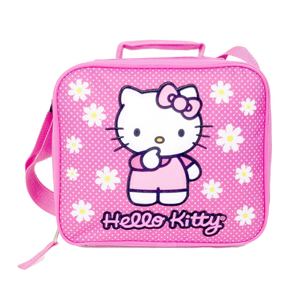 Hello Kitty Polka Dot Floral School Lunch Bag  #C6CO18