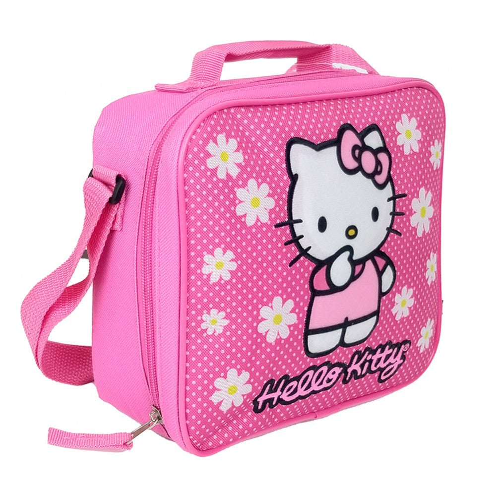 Hello Kitty Polka Dot Floral School Lunch Bag  #C6CO18