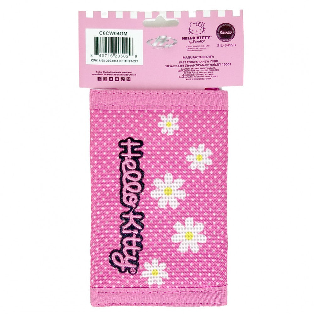 Hello Kitty Polka Dot Floral Trifold Wallet #C6CW04