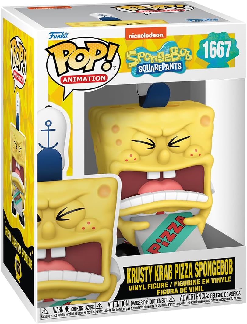 Funko POP! : SpongeBob SquarePants 25th Anniversary - Krusty Krab Pizza SpongeBob Collectible Vinyl Figure