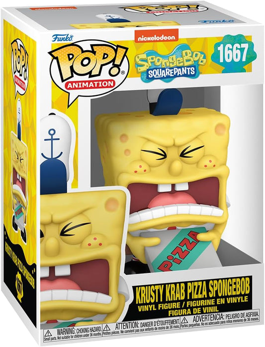 Funko POP! : SpongeBob SquarePants 25th Anniversary - Krusty Krab Pizza SpongeBob Collectible Vinyl Figure