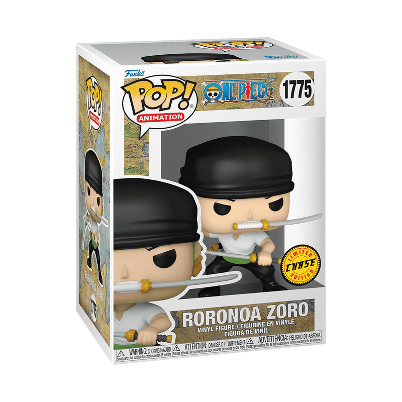 Funko POP! : One Piece - *Chase* Roronoa Zoro #1775 Collectible Vinyl Figure with Pop Protector Box
