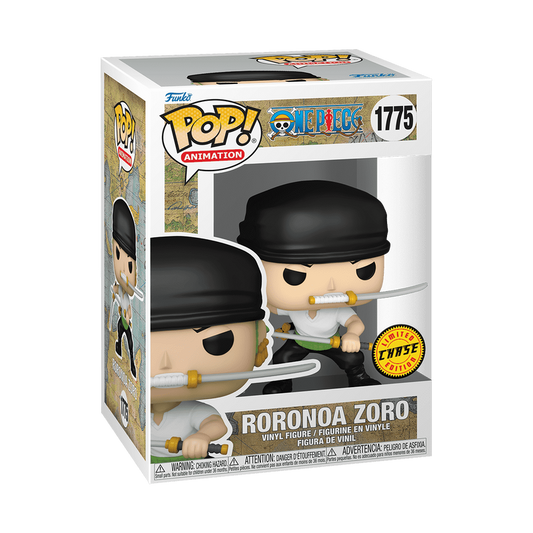 Funko POP! : One Piece - *Chase* Roronoa Zoro #1775 Collectible Vinyl Figure with Pop Protector Box
