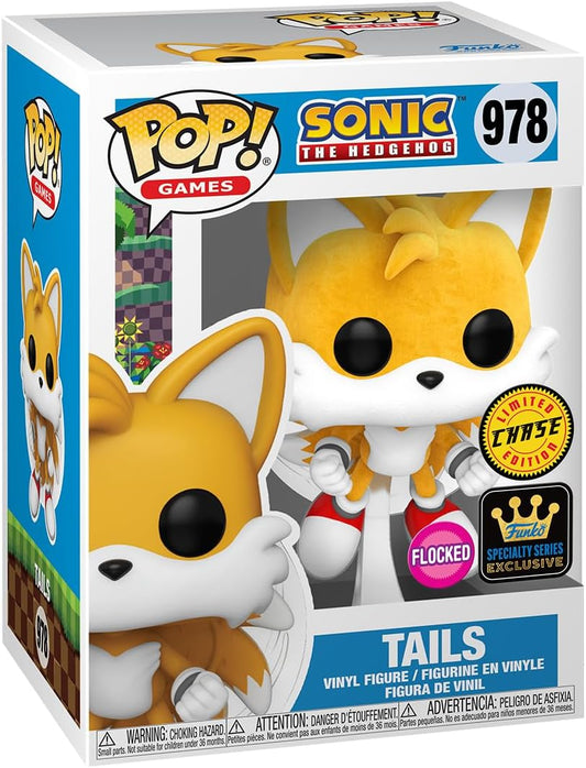 Funko POP! : Sonic the Hedgehog - *Chase - Flocked* Tails Flying #978 Specialty Series Collectible Vinyl Figure