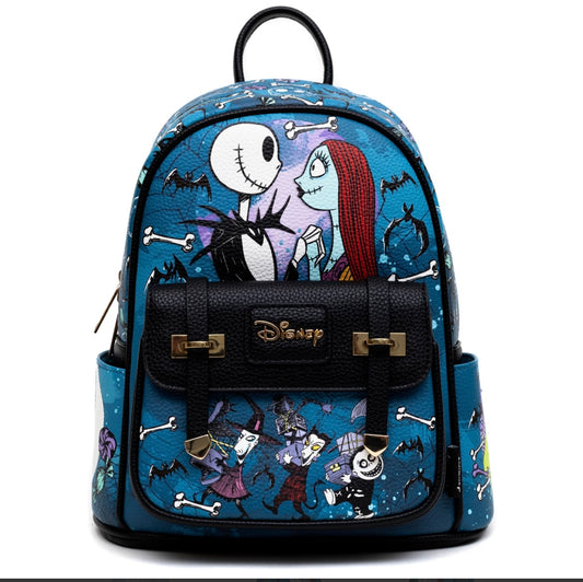 WondaPOP - The Nightmare Before Christmas - Jack & Sally w/Children 11 Inch Vegan Leather Mini Backpack