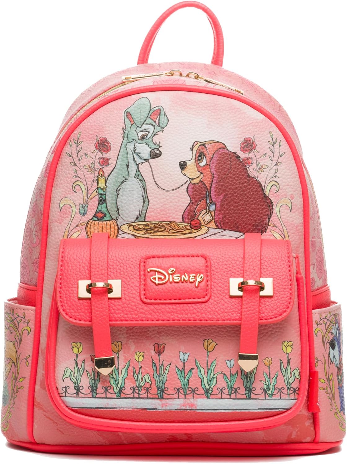 WondaPOP - Disney - Lady And The Tramp At Tony's Restaurant - 11" Vegan Leather Fashion Mini Backpack