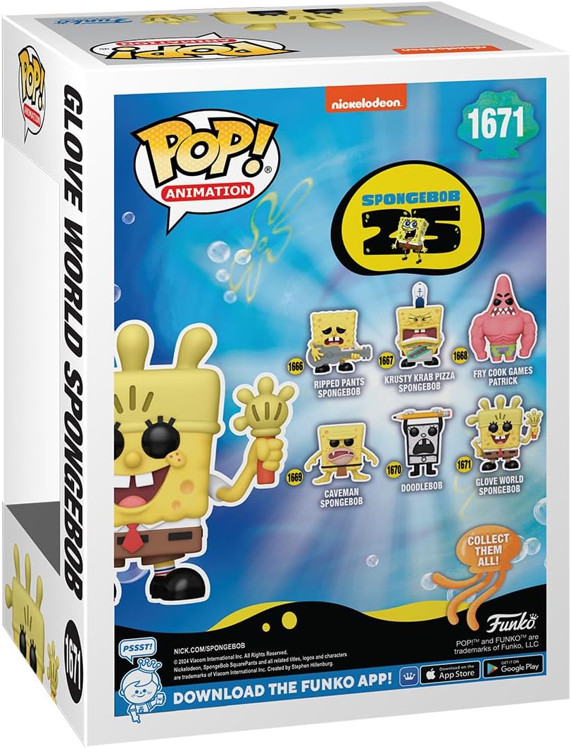 Funko POP! : SpongeBob: SquarePants Glove World SpongeBob #1671 Collectible Vinyl Figure