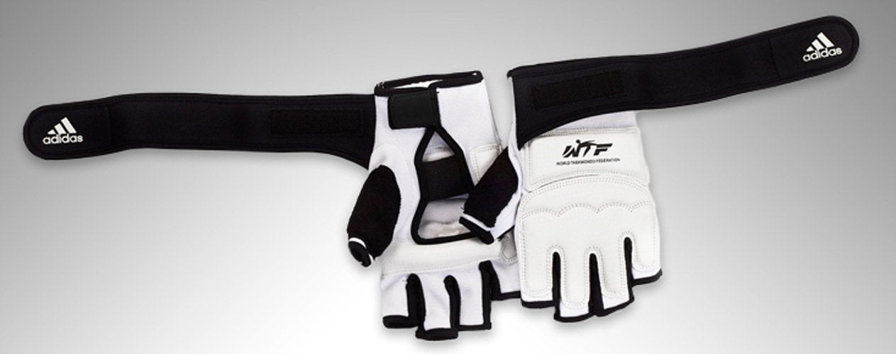 Adidas Taekwondo Hand Protector Fighter Gloves TKD WTF Approved S to XL - GTE Zone