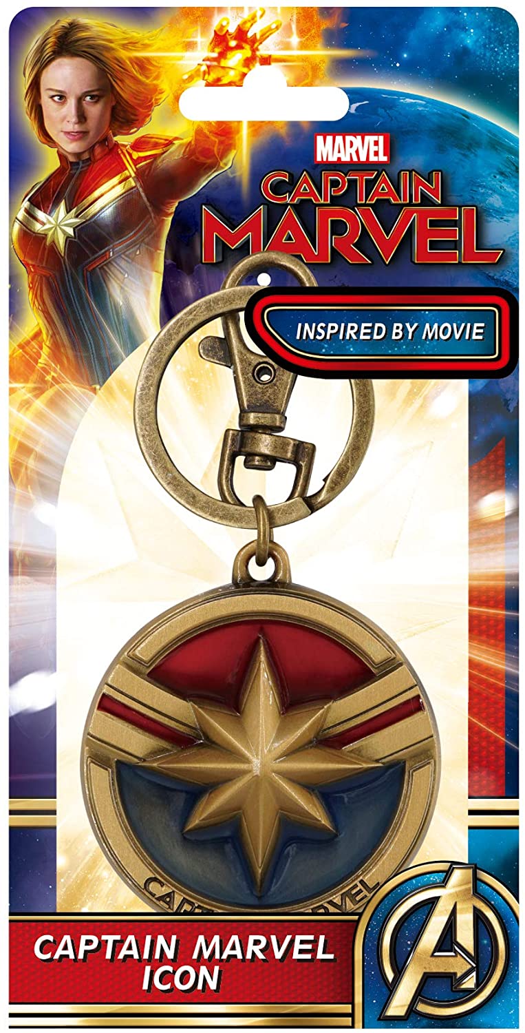 Marvel Captain Logo Pewter Key Ring - GTE Zone