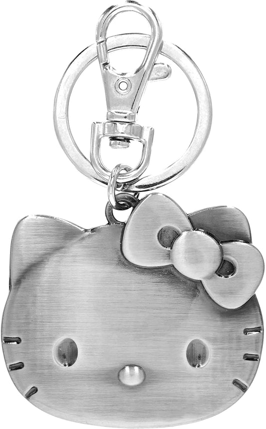 SANRIO Hello Kitty Head Pewter Key Ring, Multi-Colored, 3" - GTE Zone