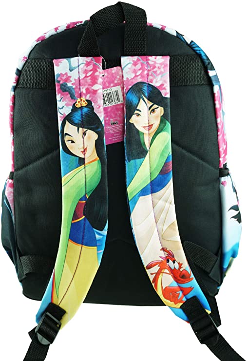 Disney Princess Mulan Deluxe Oversize Print Large 16" Backpack with Laptop Compartment - GTE Zone