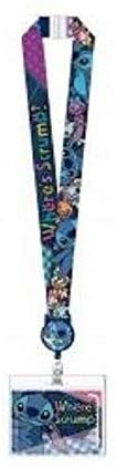  Disney Stitch Lanyard with Retractable Card Holder