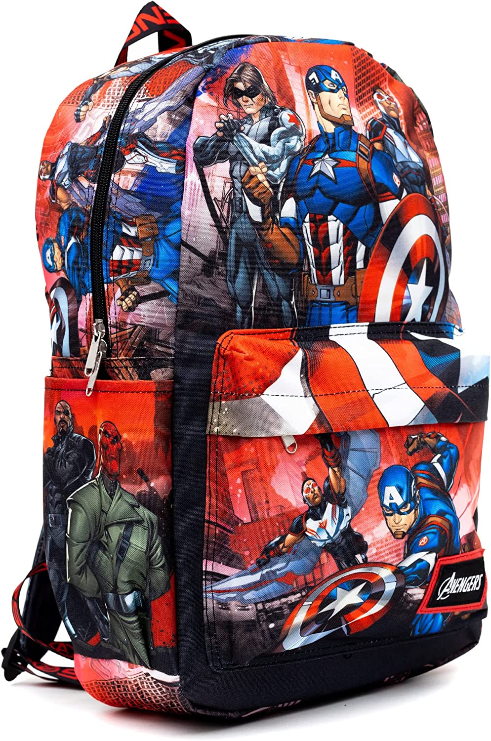 Disney -Marvel Avengers - Captain America - 17" Full Size Nylon Backpack - Wondapop