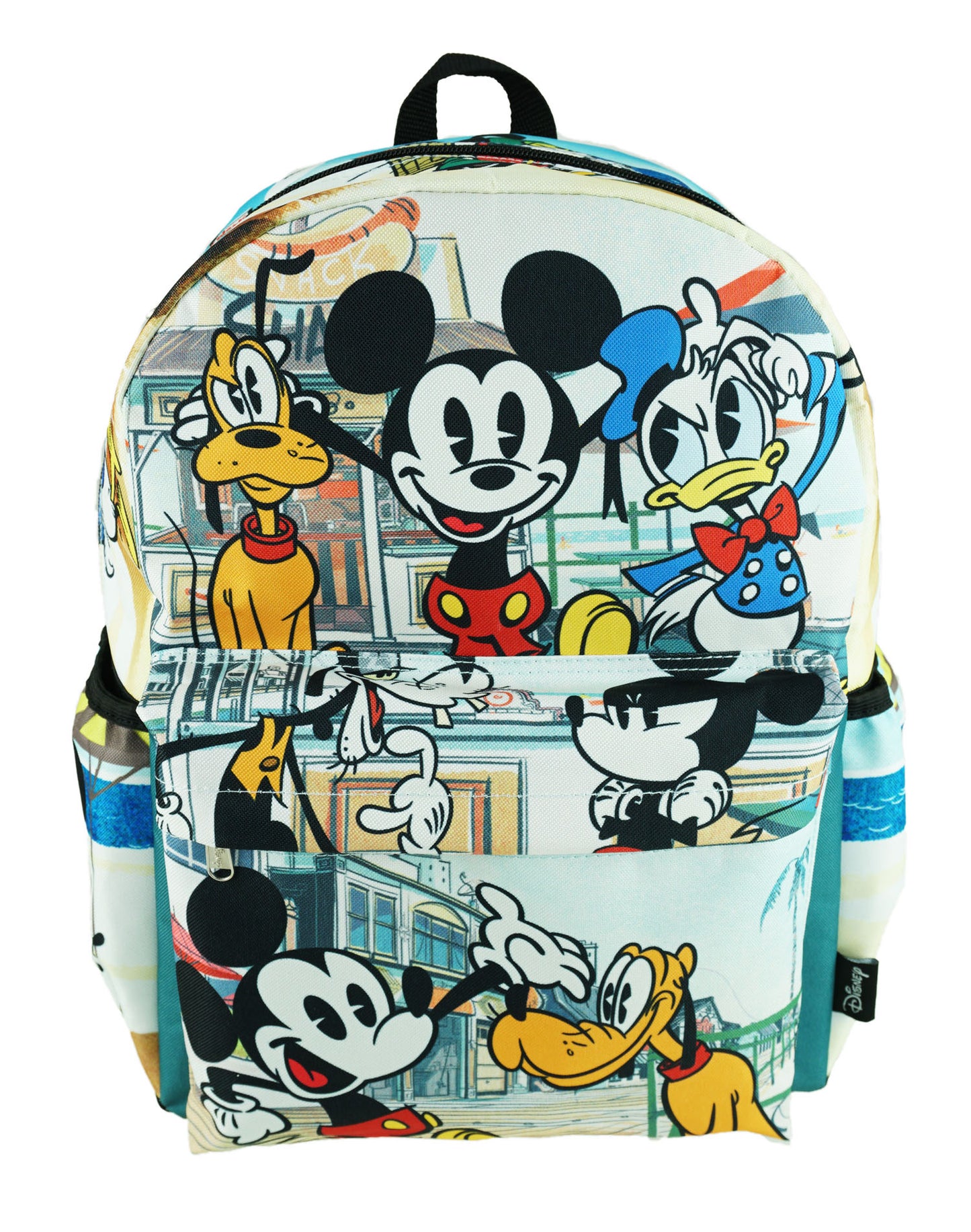 Mickey Mouse Deluxe Oversize Print Large 16" Backpack with Laptop Compartment - GTE Zone