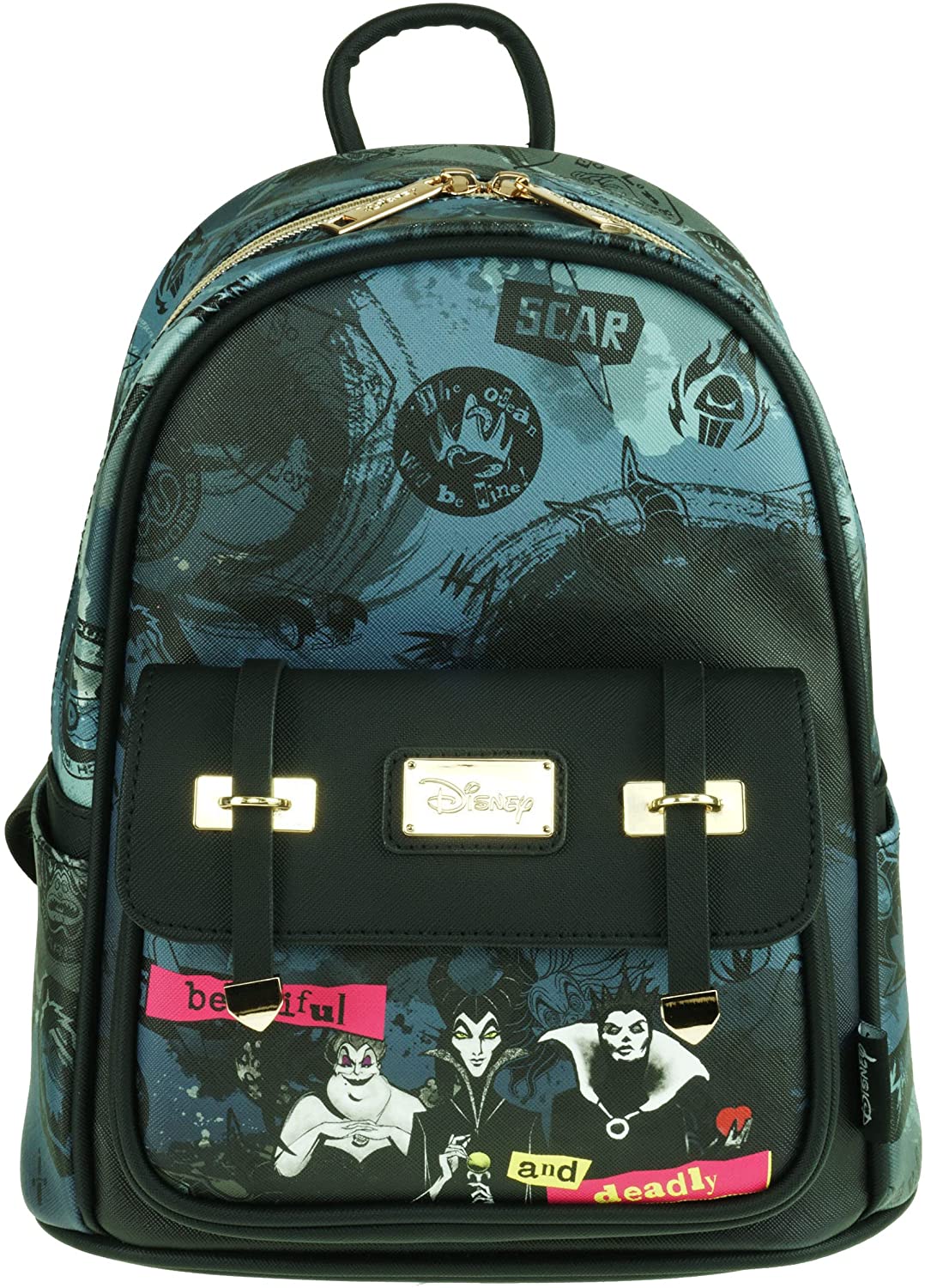 Villains 11" Vegan Leather Mini Backpack - A21805 - GTE Zone