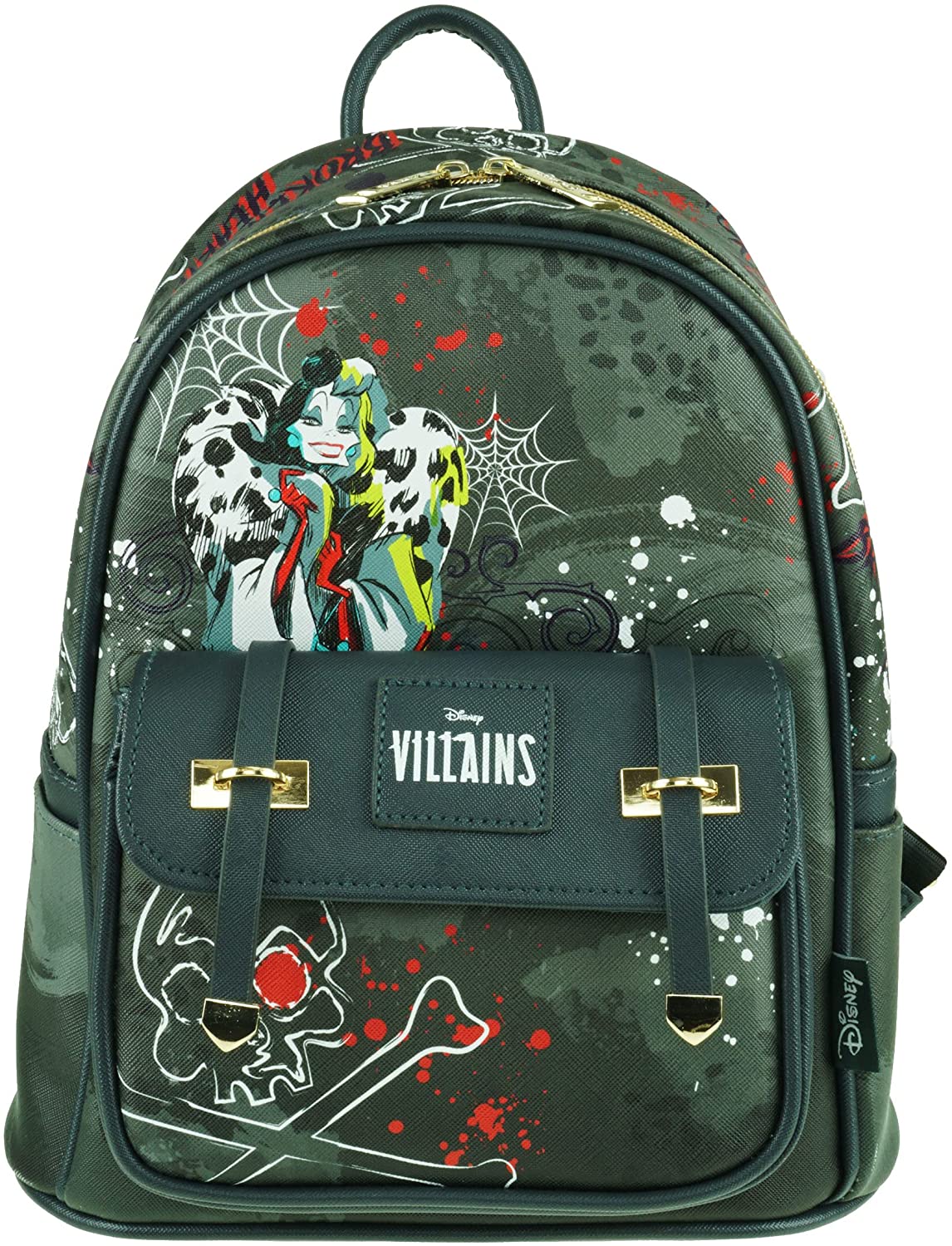 Villains - Cruella DeVil 11" Vegan Leather Mini Backpack - A21820 - GTE Zone