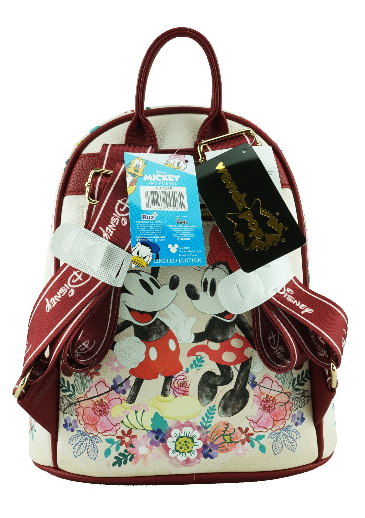NEW Mickey & Minnie - Wondapop 11 Inch Vegan Leather Mini Backpack