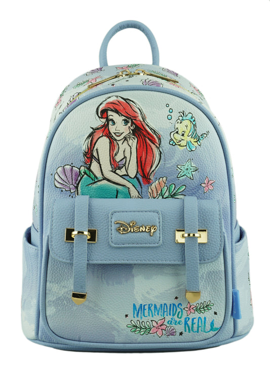 NEW The Little Mermaid - Ariel - Wondapop 11 Inch Vegan Leather Mini Backpack
