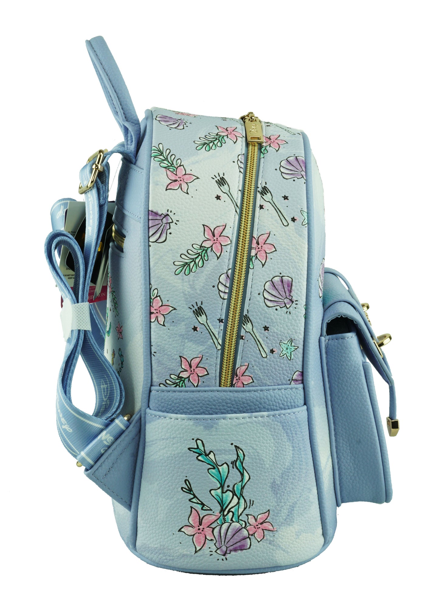 NEW The Little Mermaid - Ariel - Wondapop 11 Inch Vegan Leather Mini Backpack