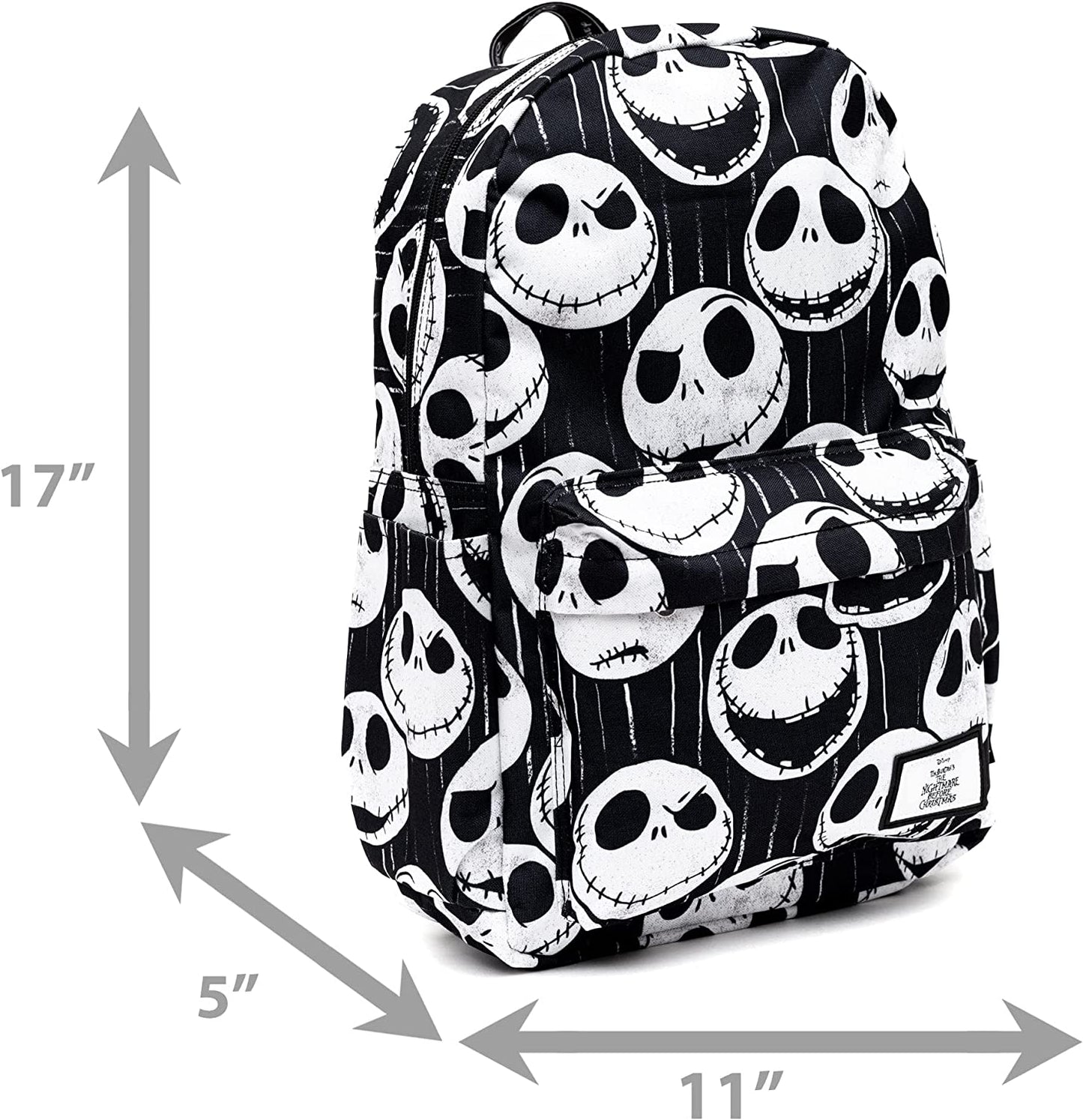 Disney - Nightmare Before Christmas Jack Skellington - 17" Full Size Nylon Backpack - Wondapop