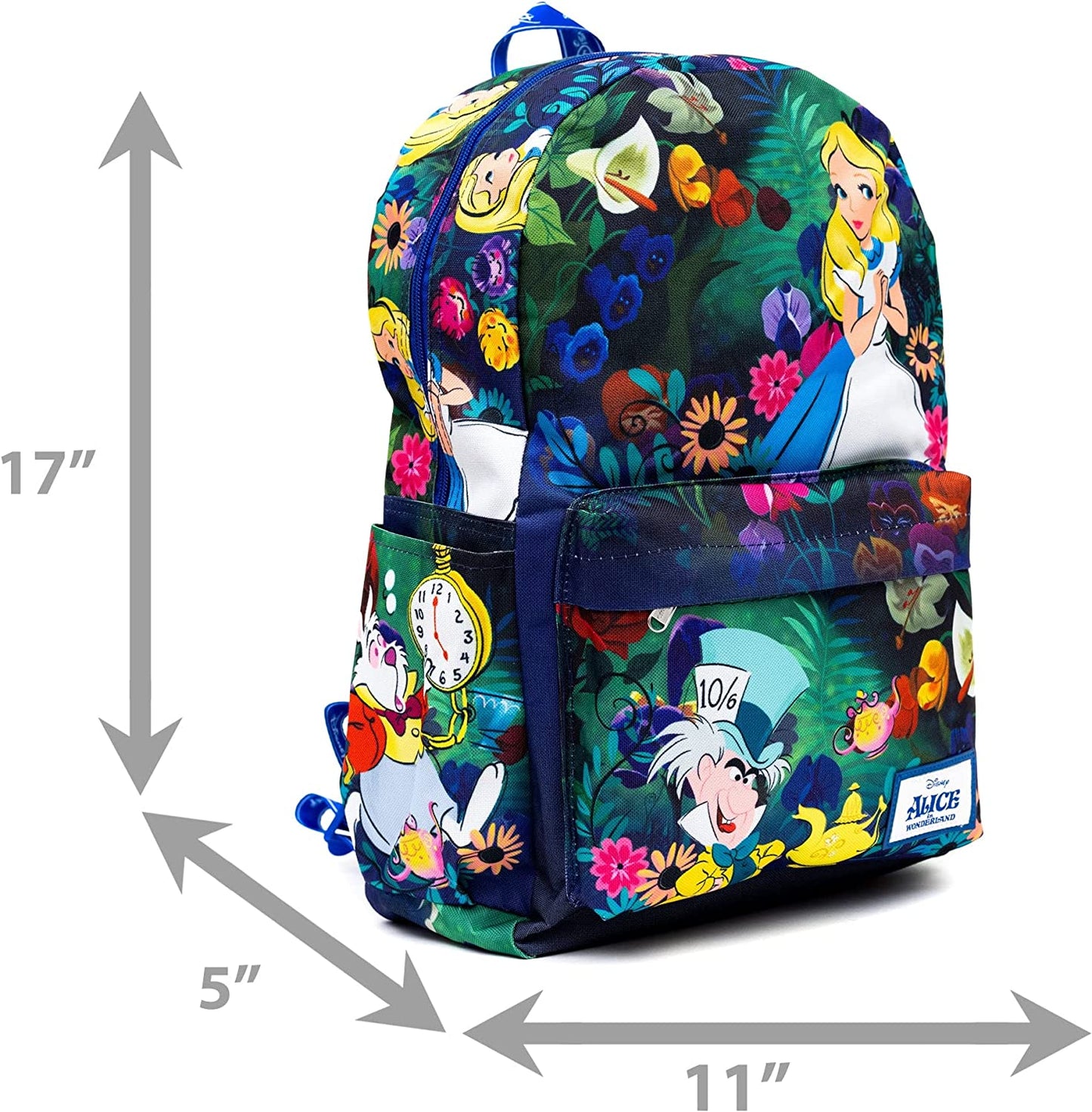 Disney - Alice in Wonderland - 17" Full Size Nylon Backpack - Wondapop
