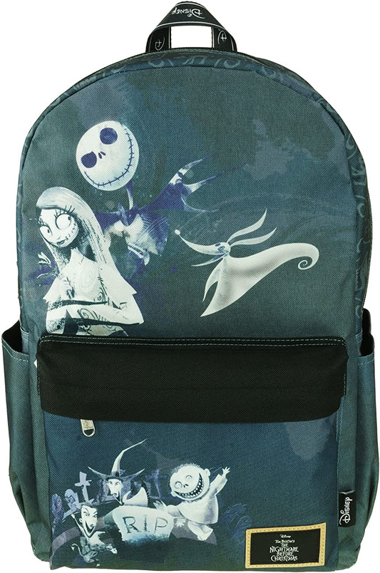 Classic Disney Nightmare Before Christmas Backpack with Laptop Compartment for School - Gray - GTE Zone