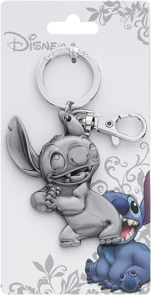 Pewter Key Ring/Chain - Disney - Lilo And Stitch - Stitch