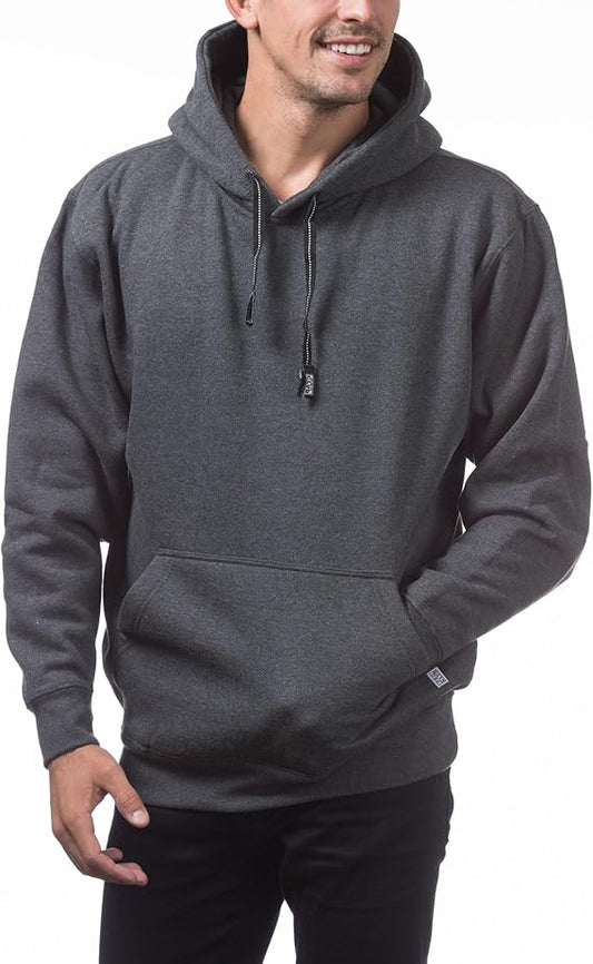 Pro Club Men's Heavyweight Pullover Hoodie (13oz), Charcoal, Large