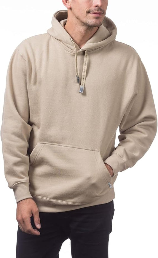 Pro Club Men's Heavyweight Pullover Hoodie (13oz), Khaki, X-Large