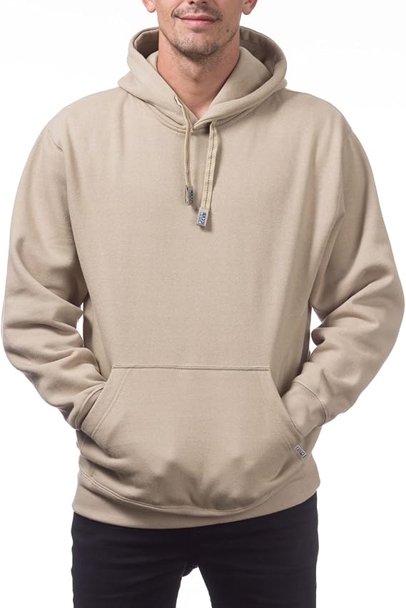 Pro Club Men's Heavyweight Pullover Hoodie (13oz), Khaki, X-Large