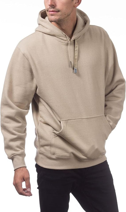 Pro Club Men's Heavyweight Pullover Hoodie (13oz), Khaki, X-Large