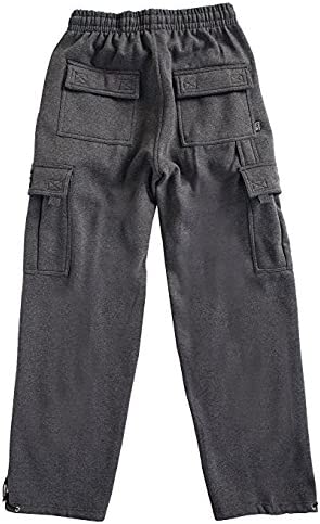 Pro Club Men's Heavyweight Fleece Cargo Pants (Charcoal, Medium)