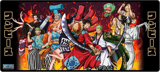 Abysse America - One Piece Wano Battle Gaming Mousepad Mat 35"x16" Non-Slip Rubber Anime Office